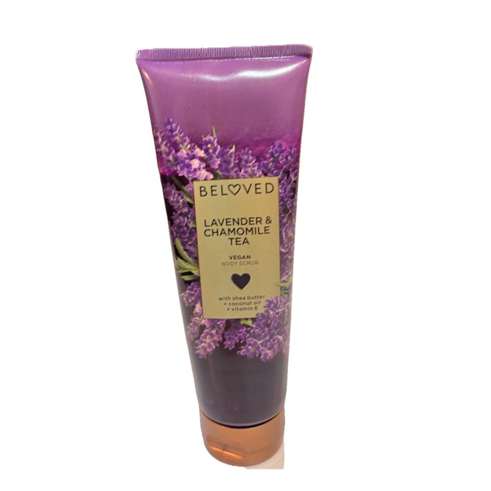 New Beloved Lavender Chamomile Tea 10oz Vegan Body Scrub Shea Coconut E Full Sz
